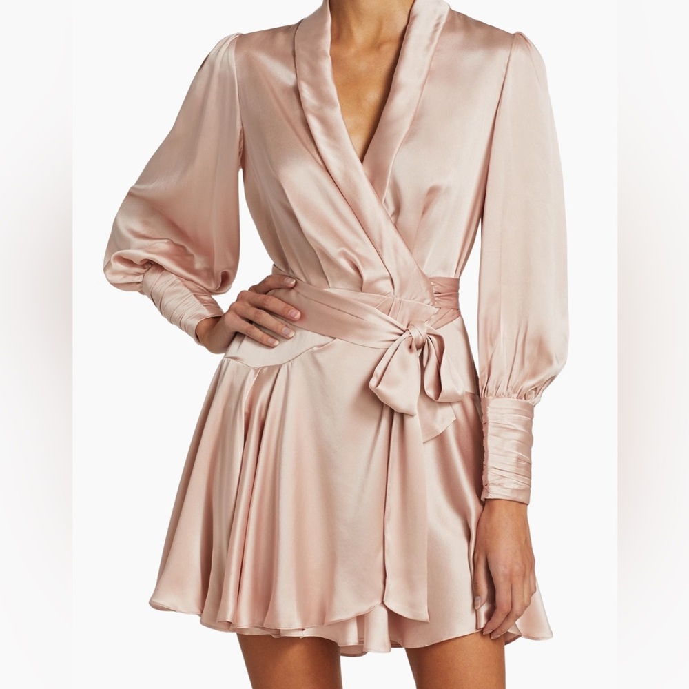 Zimmerman Silk Wrap V Neck Minidress worn once